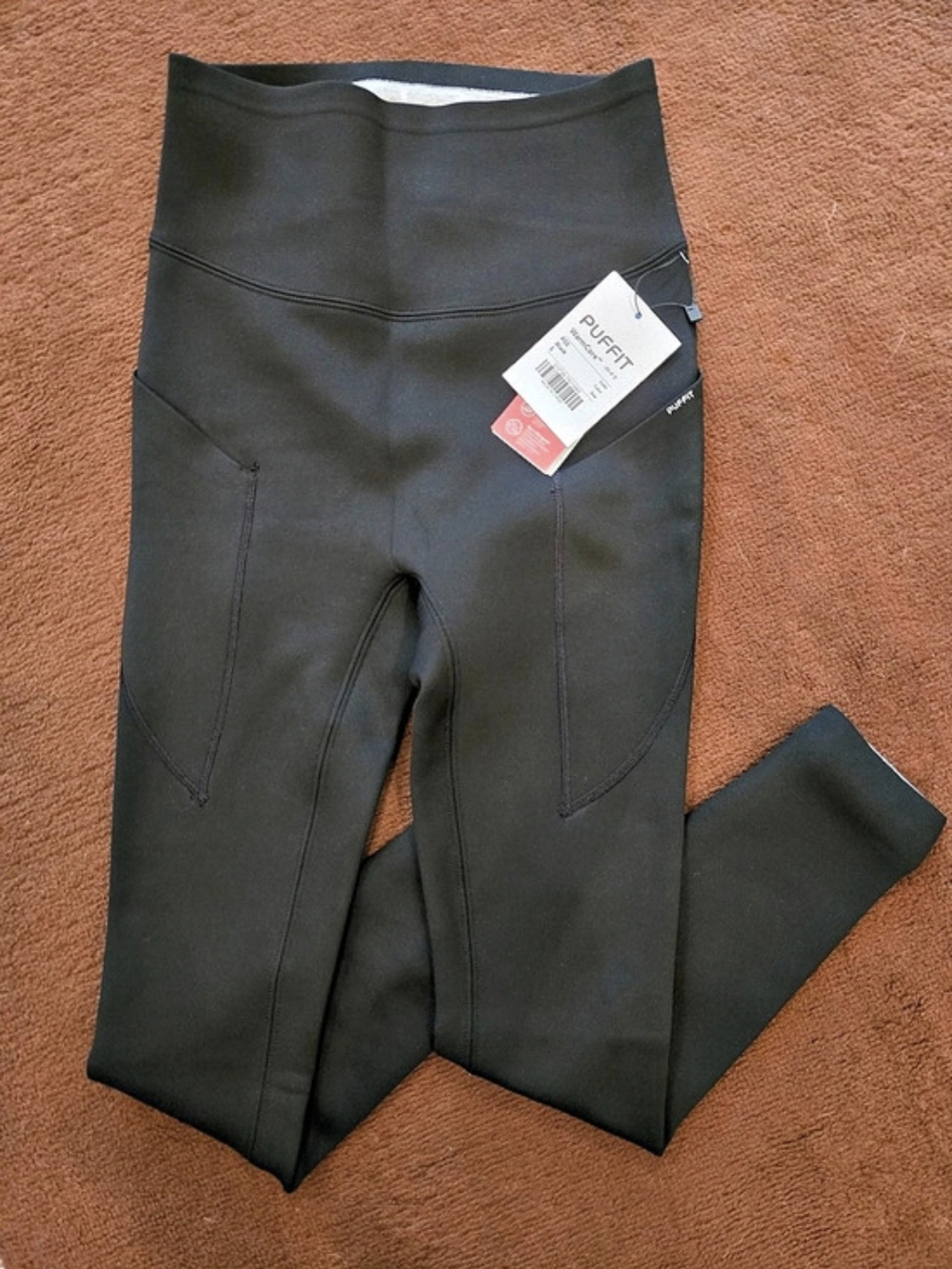Puffit WarmCore Black Leggings Size Small NWT